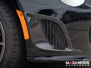 FIAT 500 Front Side Air Duct Diffuser Set - Carbon Fiber - NA Model